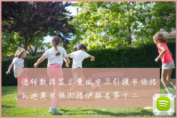 德转数据显示曼城中卫引援市场格瓦迪奥尔领衔格伊排名第十二